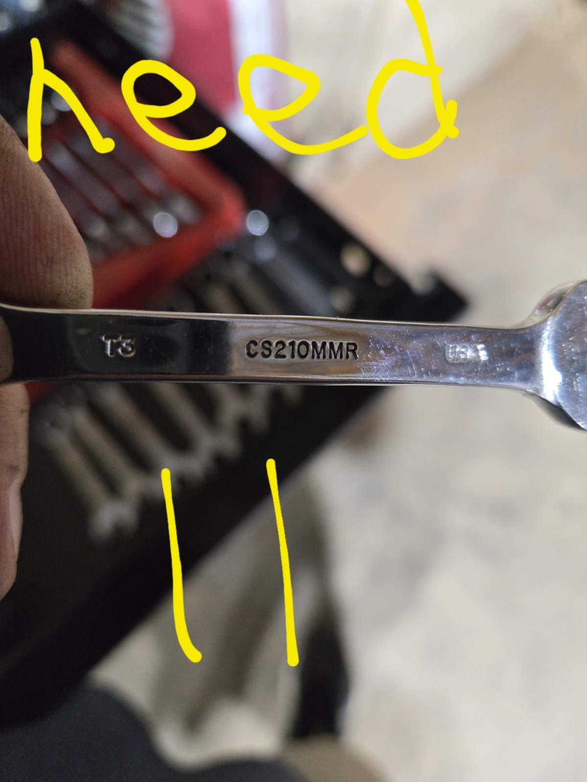 MAC Short 12 point Short Combination Wrench, CSMMR. 9 pieces, missing the 11
