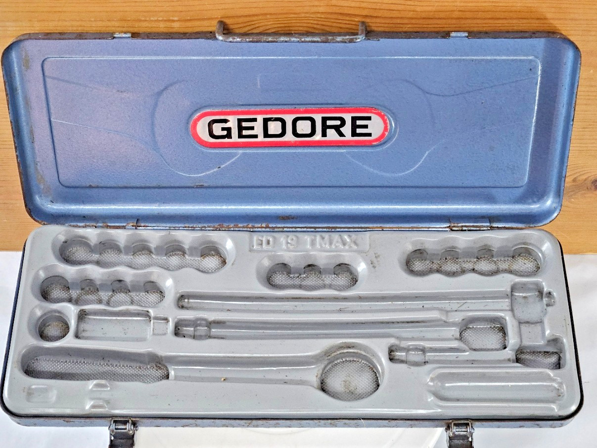 Vintage Gedore D19 TMAX Metric Imperial AF 1/2 Drive Complete Socket Set Germany