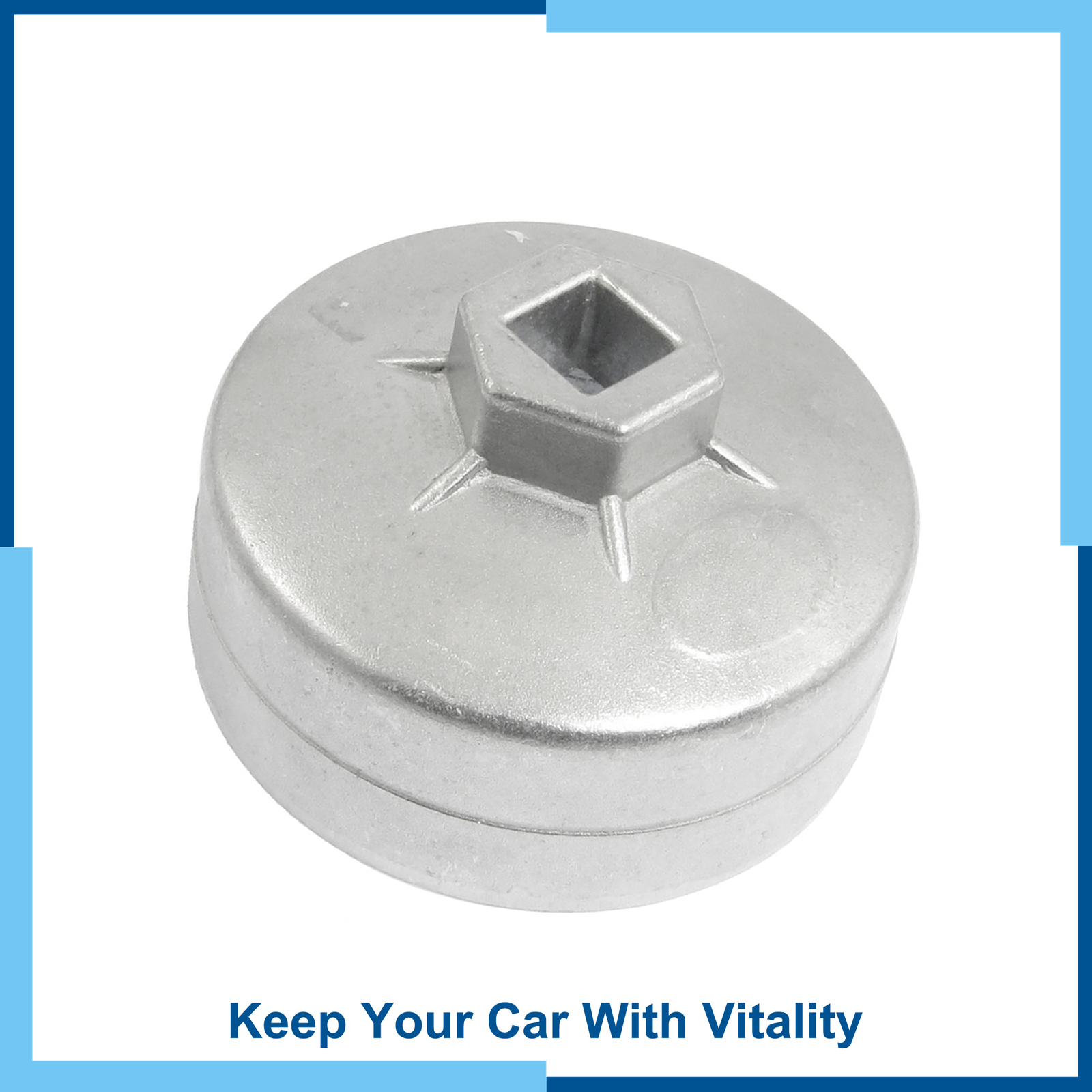 Universal Pack (1) 1/2″ Square Drive 15 Flutes Cap Style Oil Filter Wrench 73mm