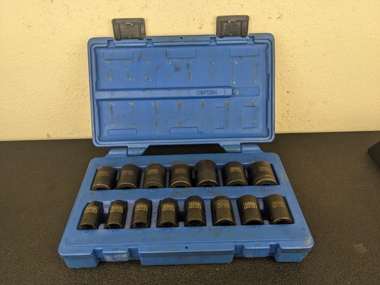 #bn386 Cornwell Blue Power CBPI3M 15pc Metric 1/2″ Driver Socket Set 10-24mm