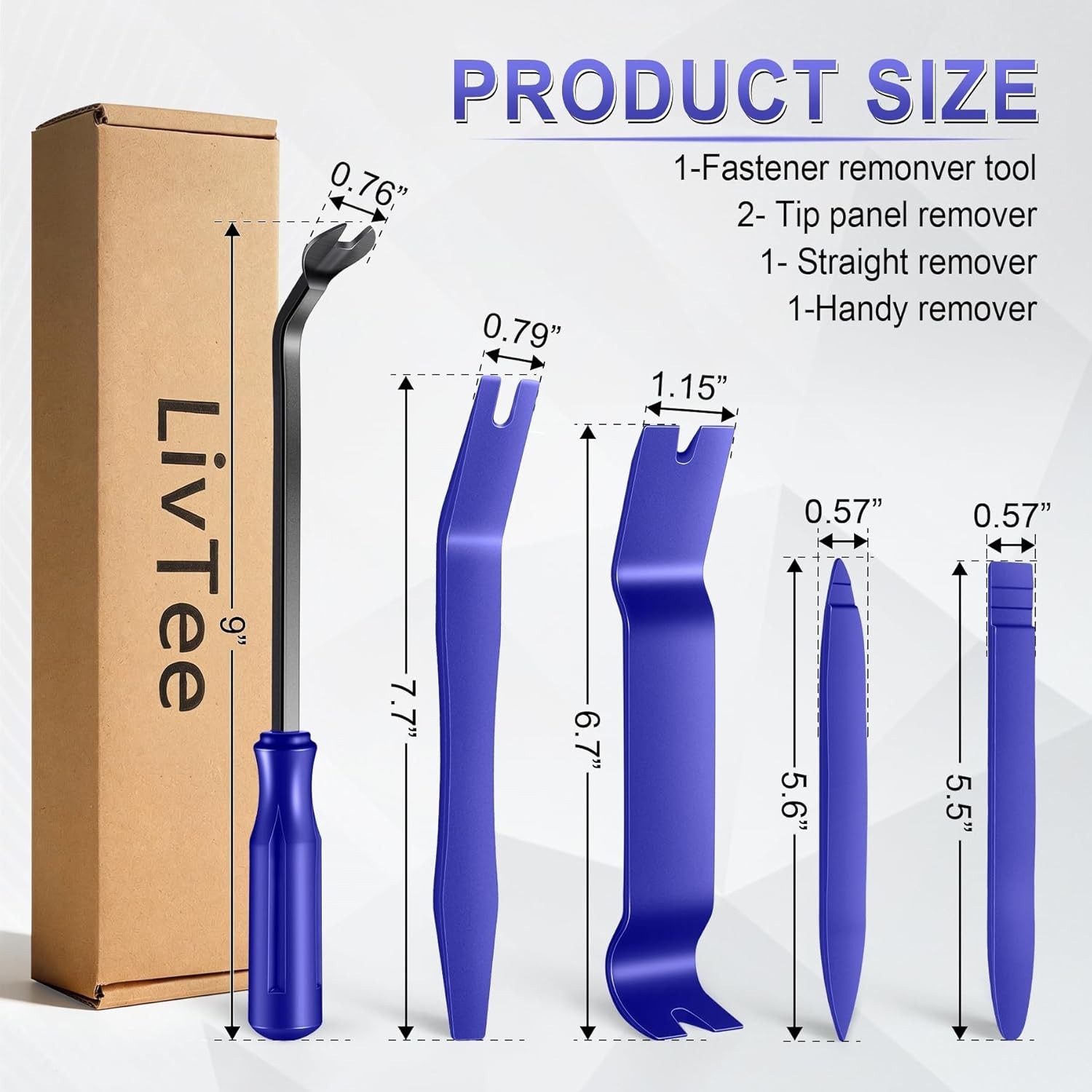Versatile Blue Trim Removal Tool Kit – Safe for Interior Car and Home Projects