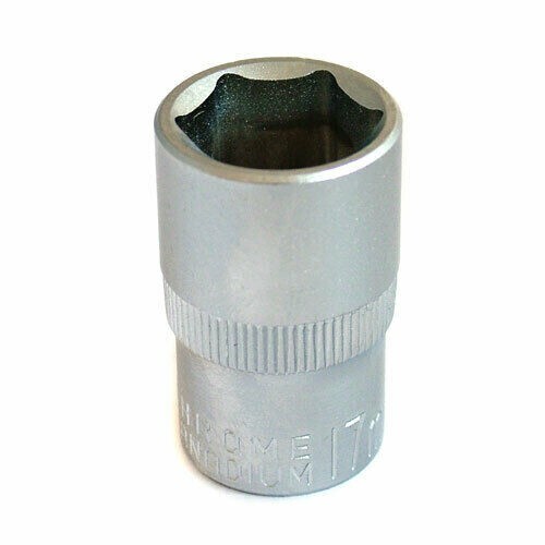 19mm Socket 1/2″ Drive Metric 6 Point (6PT) Chrome Vanadium (Cr-V) DR knurl grip