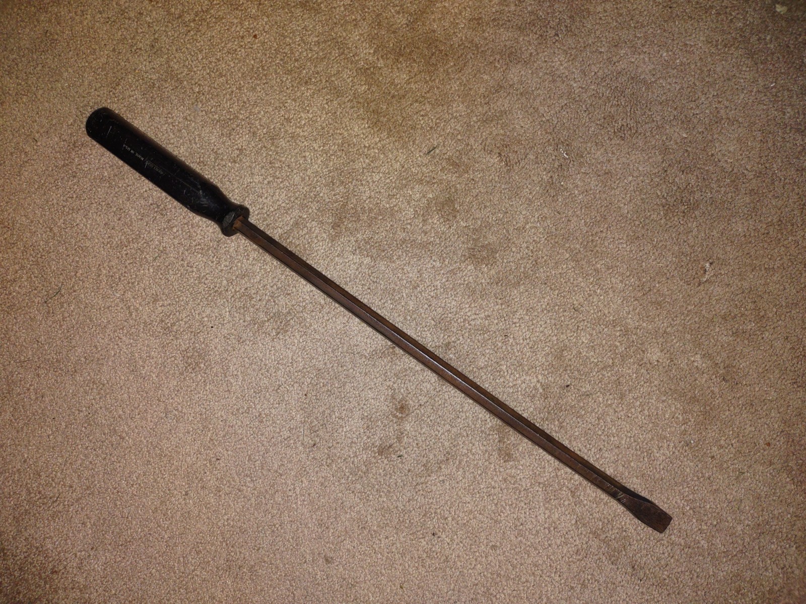 Enderes Tools #44 24″ Long Screwdriver / Pry Bar Straight Tip Black Handle USA