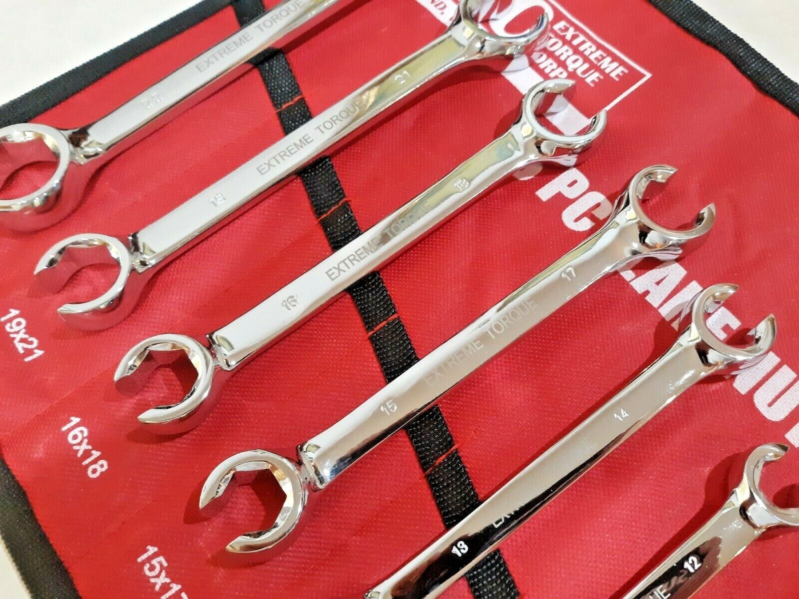 13 pc Flare Nut Line Wrench Set SAE 1″ & Metric 24 mm Hydraulic Extreme Torque
