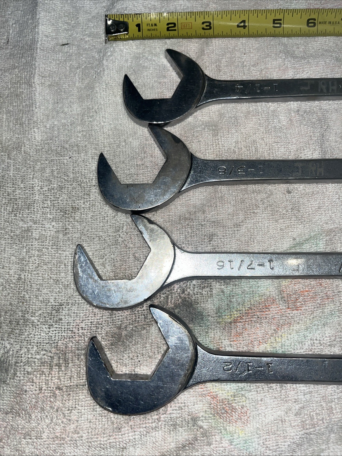 Vintage MAC 4way Angle Open End 4pc WRENCH SET 1 1/4- 1 1/2” DA40 DA44 DA46 DA48