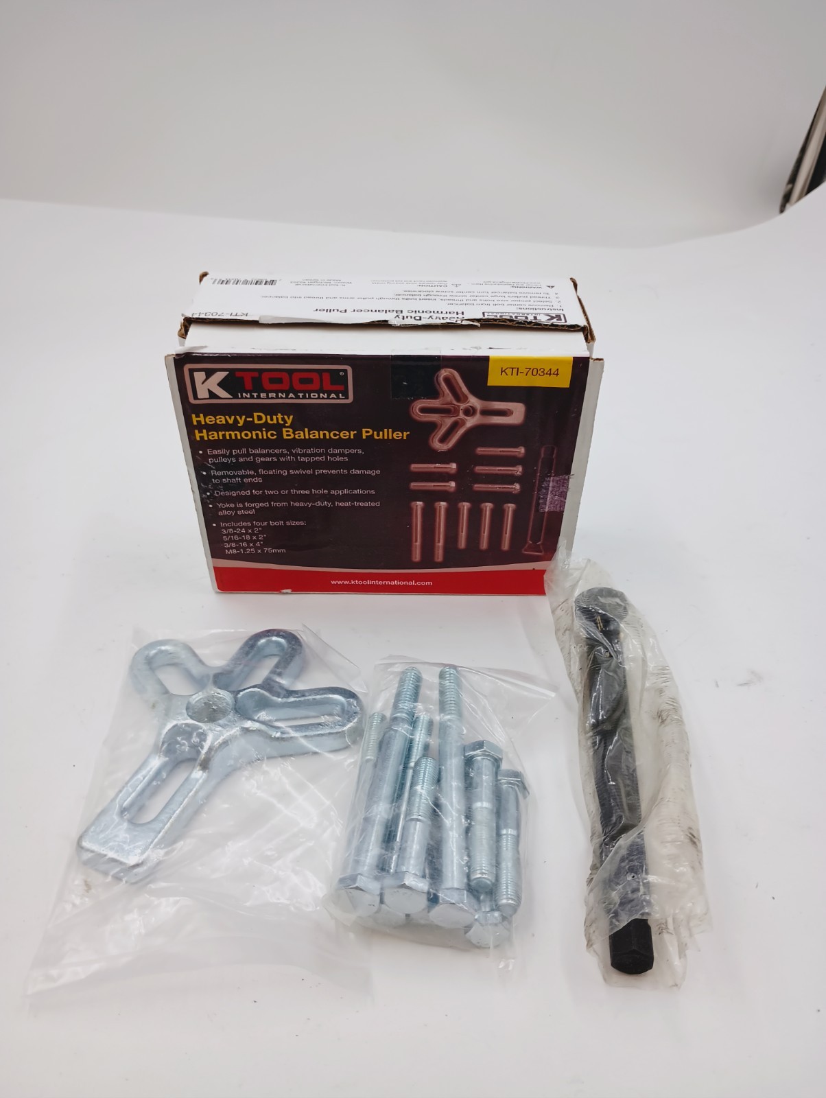 NEW K-TOOL INTERNATIONAL KTI-70344 HEAVY DUTY HARMONIC BALANCER PULLER