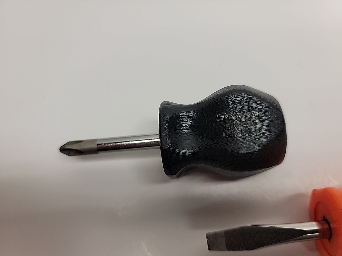 Snap On Tools ORIGINAL Stubby Screwdriver Set SDD1 & SDDP22 Orange/Black Handle