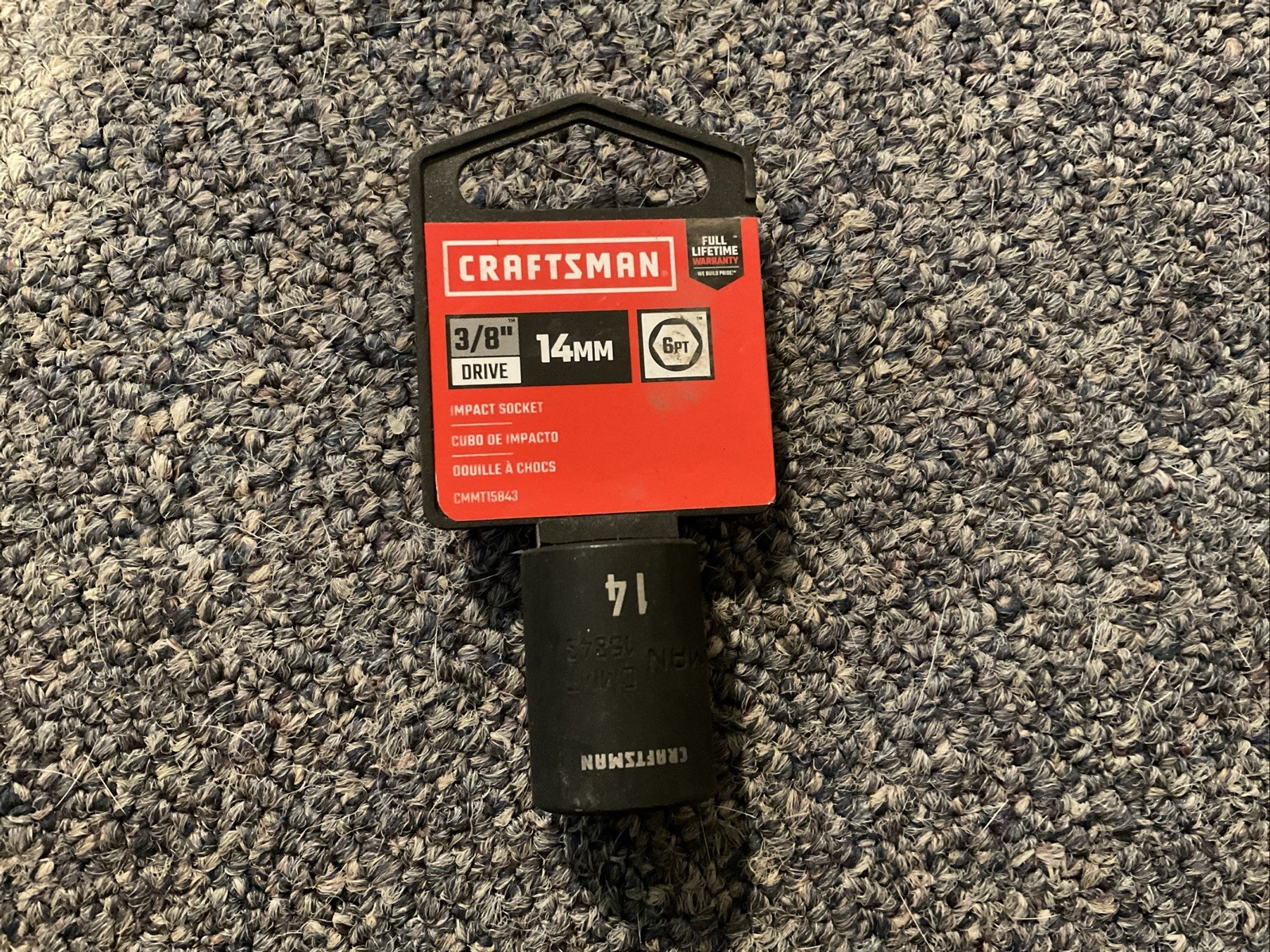 Craftsman 14mm 6 Point 3/8″ Drive Shallow Impact Socket Cmmt 15843