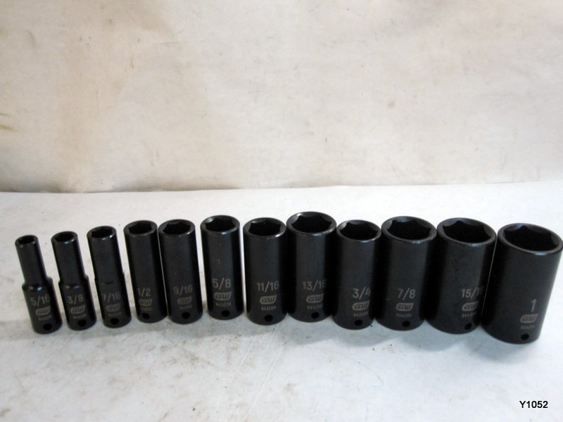 SAE Gearwrench set of 12 sockets 6 point see description