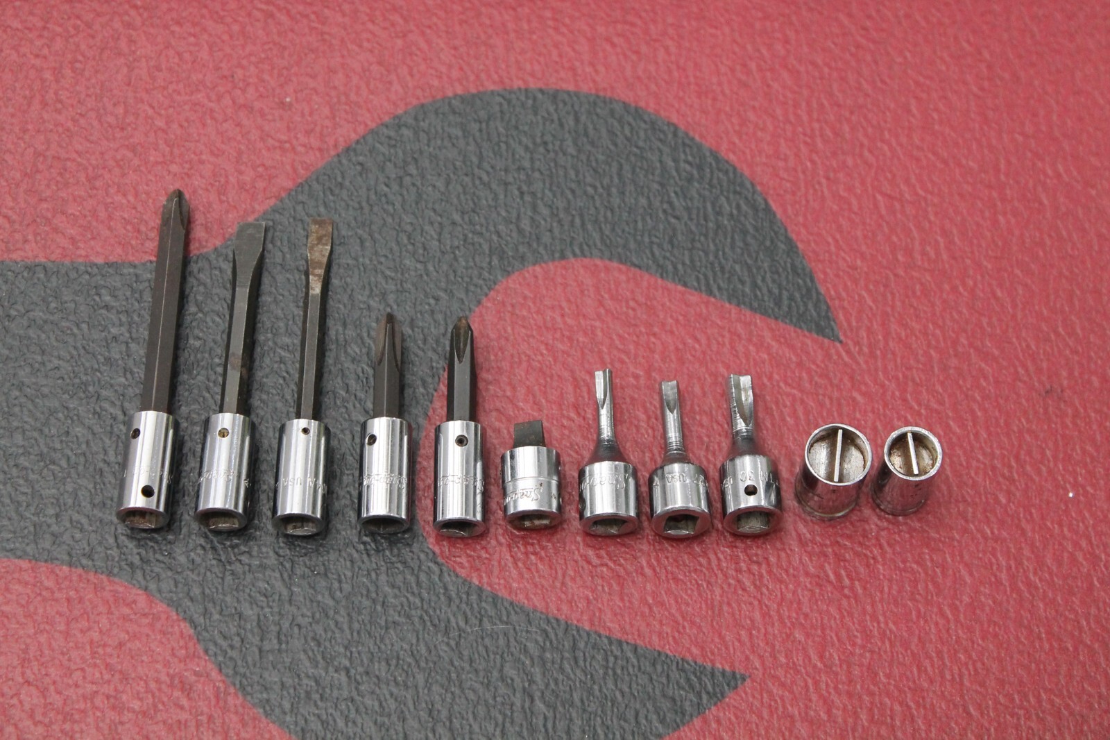 Snap On 1/4″ Drive Philips Flat Clutch Screwdriver Socket Set lot