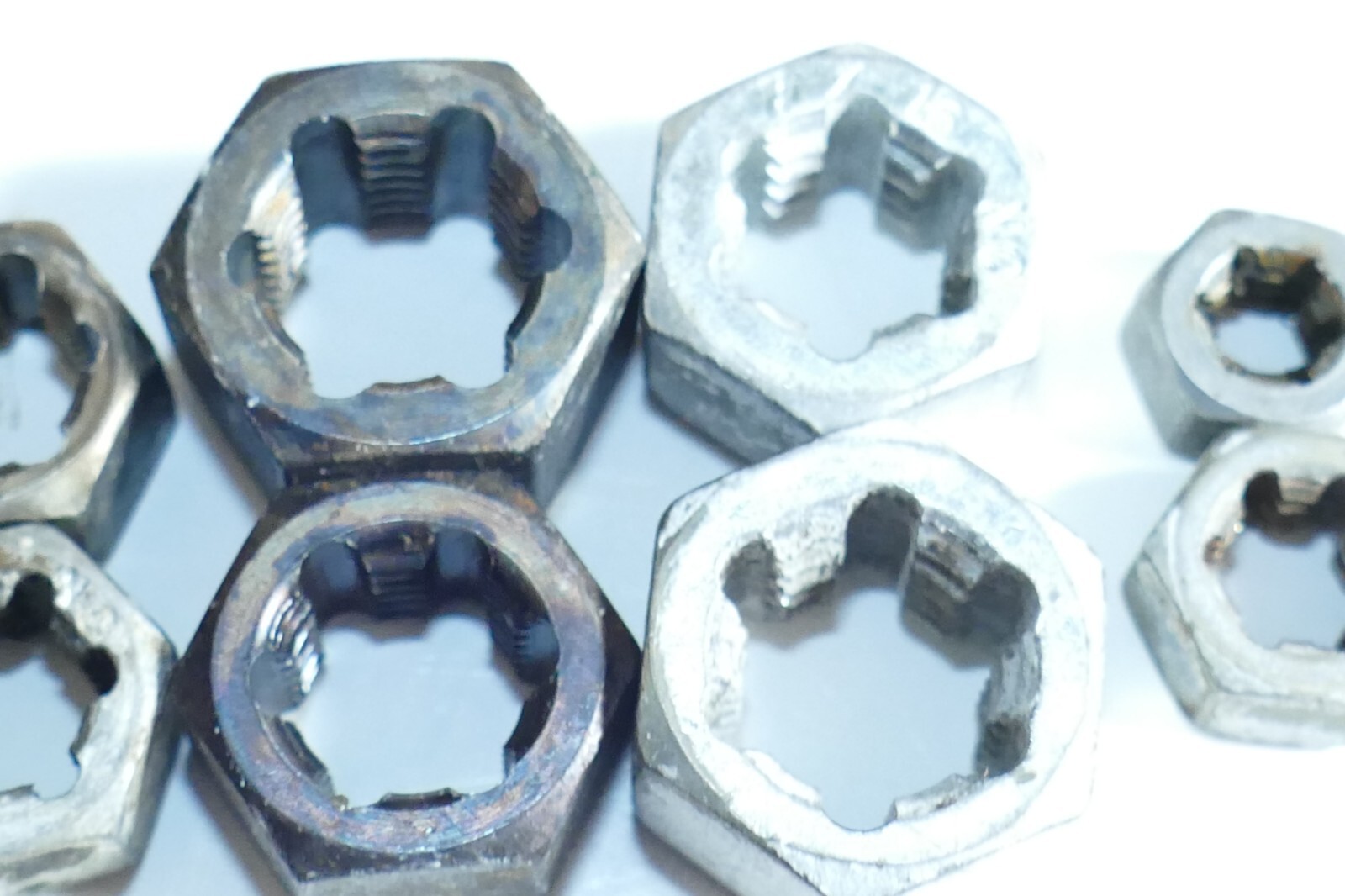VINTAGE K-D MFG NO. 725, Hex Rethreader Die set Partial set of 9, one missing