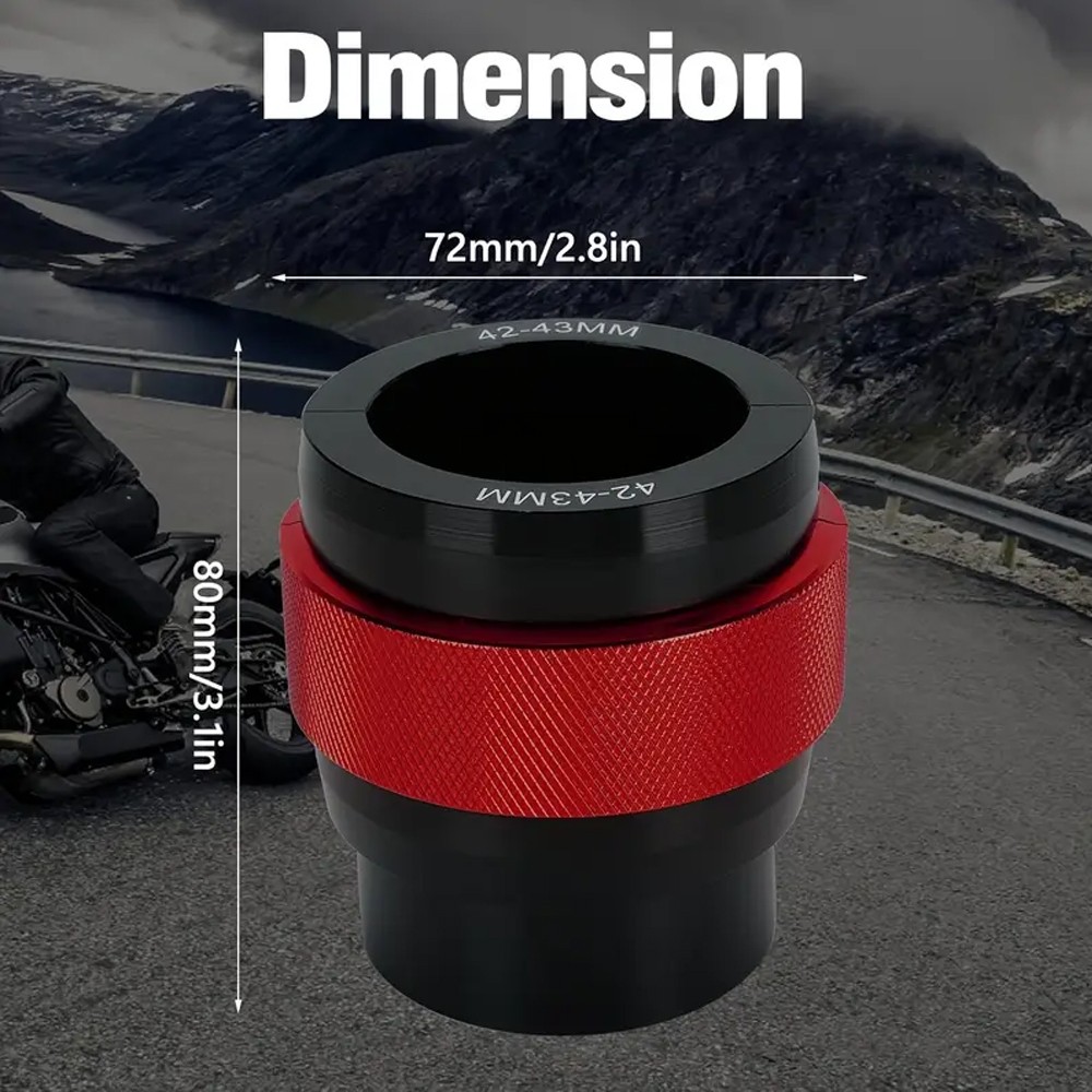Fork Oil Seal Driver 42mm-43mm Universal For CR80 CR125R CRF150R Dirt Bike Red