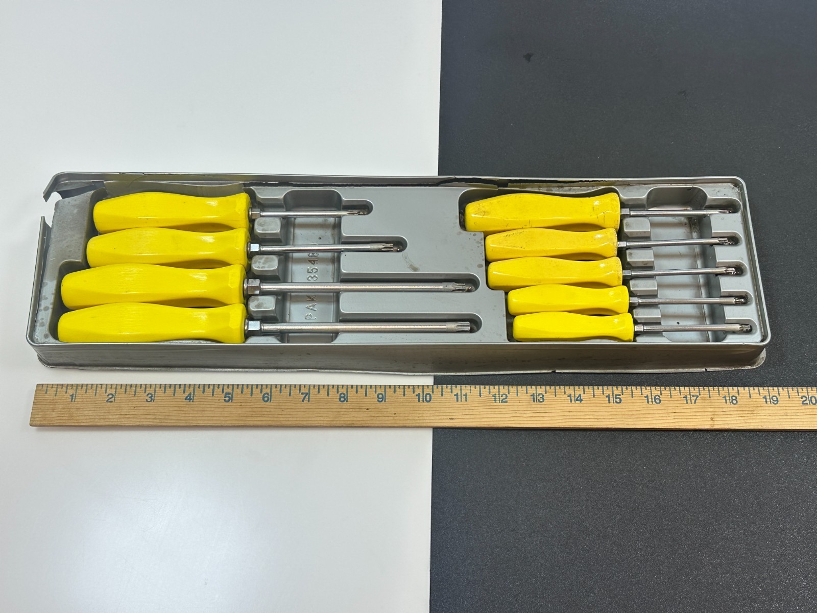 🇺🇸 Snap-on Tools USA 9pc Torx T8-T45 Screwdriver Set, Classic Yellow Hard Grip