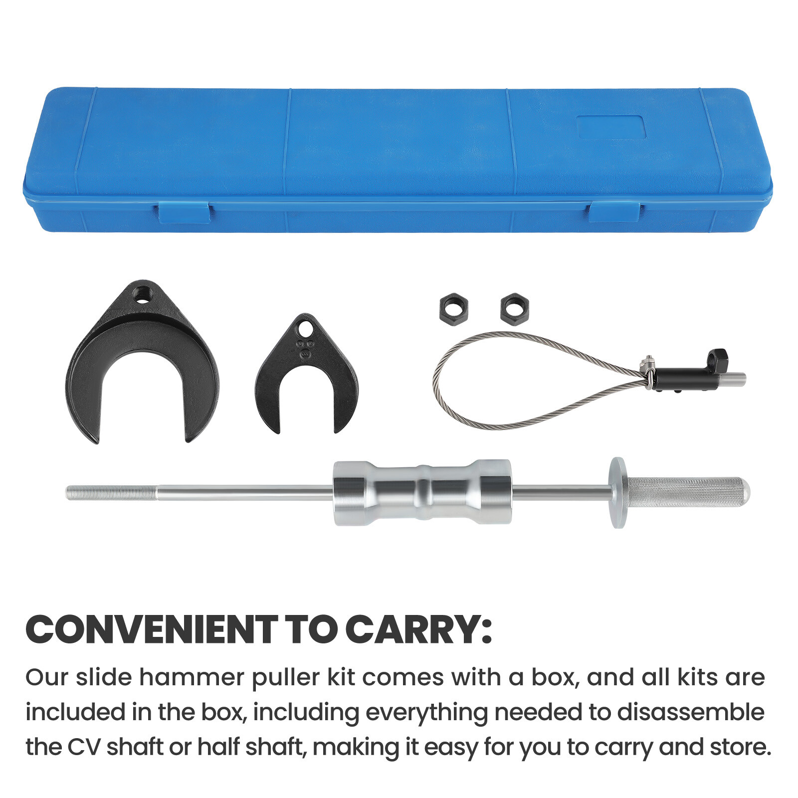 Inner CV Joint Puller Slide Hammer Wheel Drive Axle Half Shaft Removal Tool kit