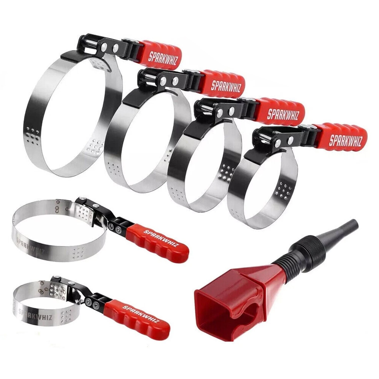 Set of 7 Swivel Oil Filter Wrench 2-1/6″ – 5-1/4″ 6 Size Oil Filter Remover Tool