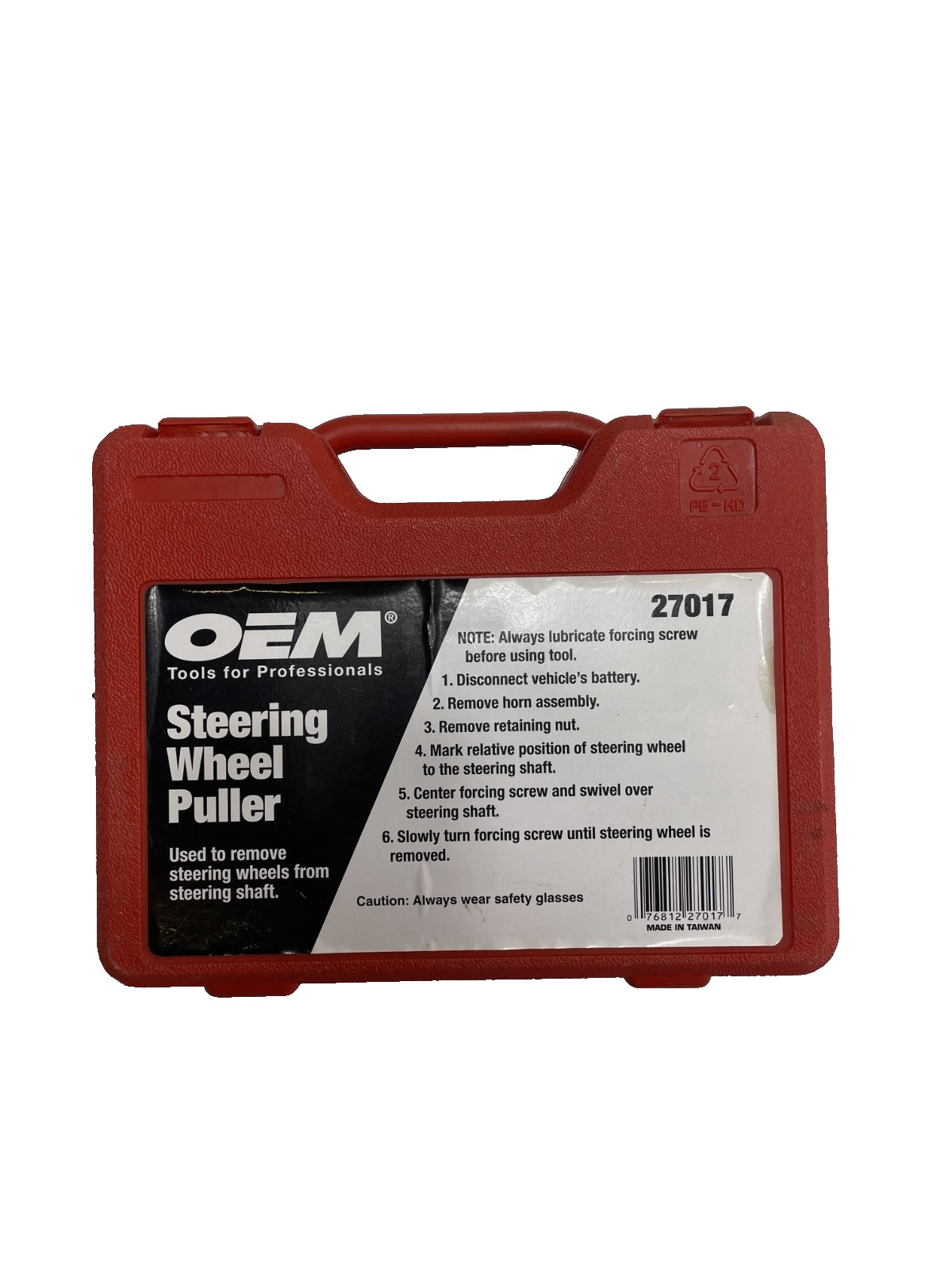 OEM Tools 27017 Steering Wheel Puller Set w Case Removal Automotive Repair Tool