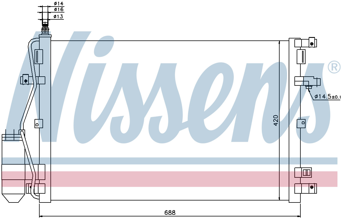 Nissens Aircon Condenser 94937 for VOLVO XC90 I (2002) XC90 2.4 D3/D5 etc
