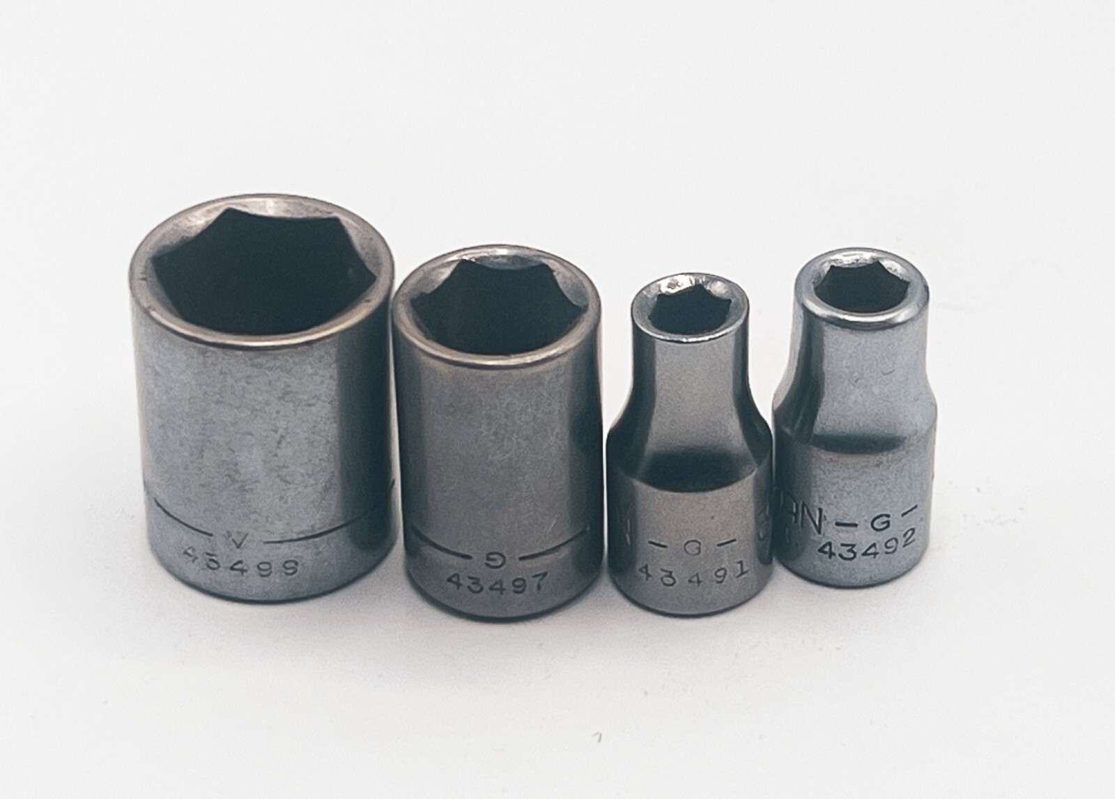 4-Piece Craftsman 6 Point, 1/4 Drive SAE Shallow Socket Mixed Lot