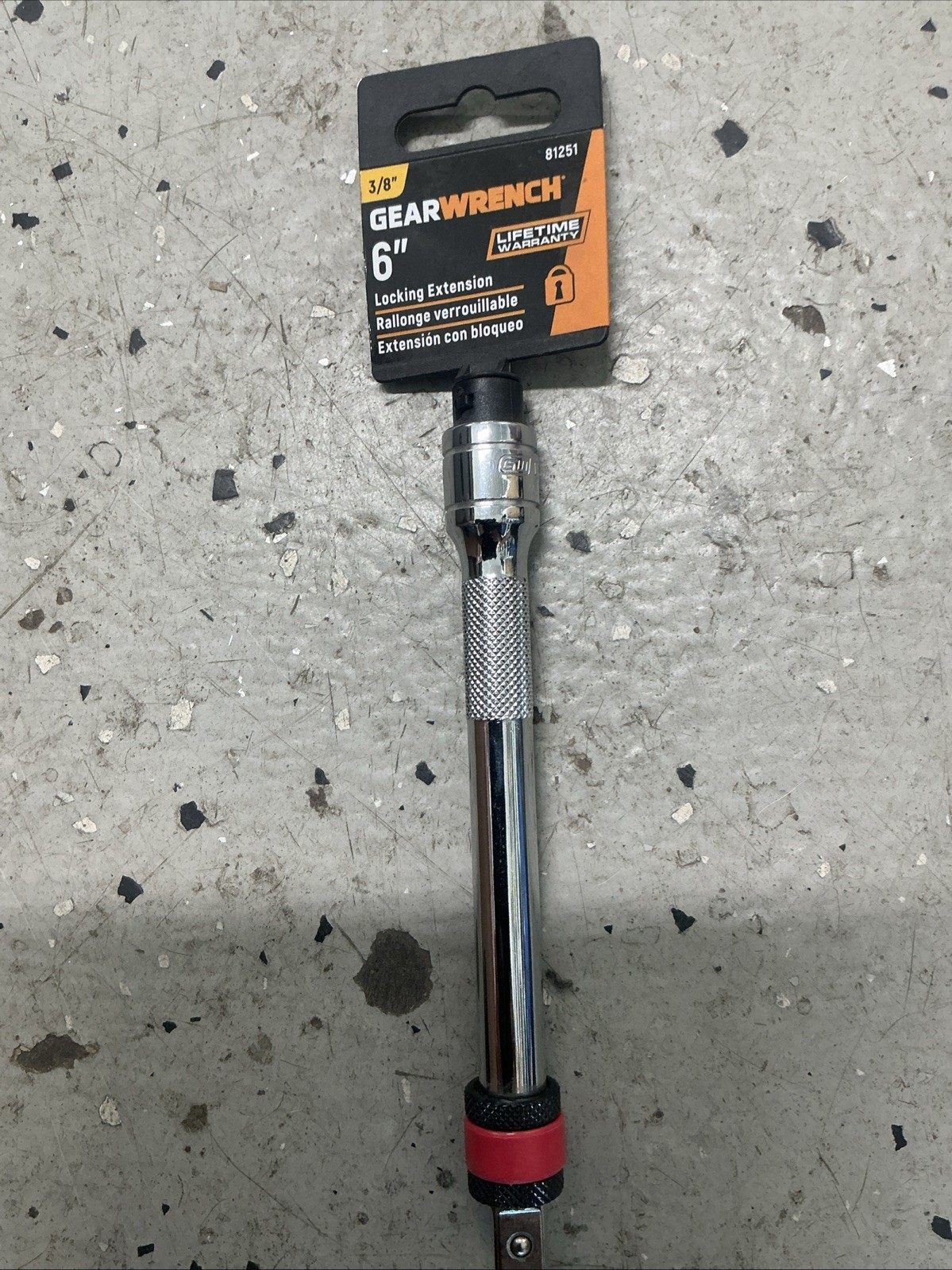 GearWrench 81251 – 6-inch Locking Extension 3/8-Inch Drive – Knurled Shank