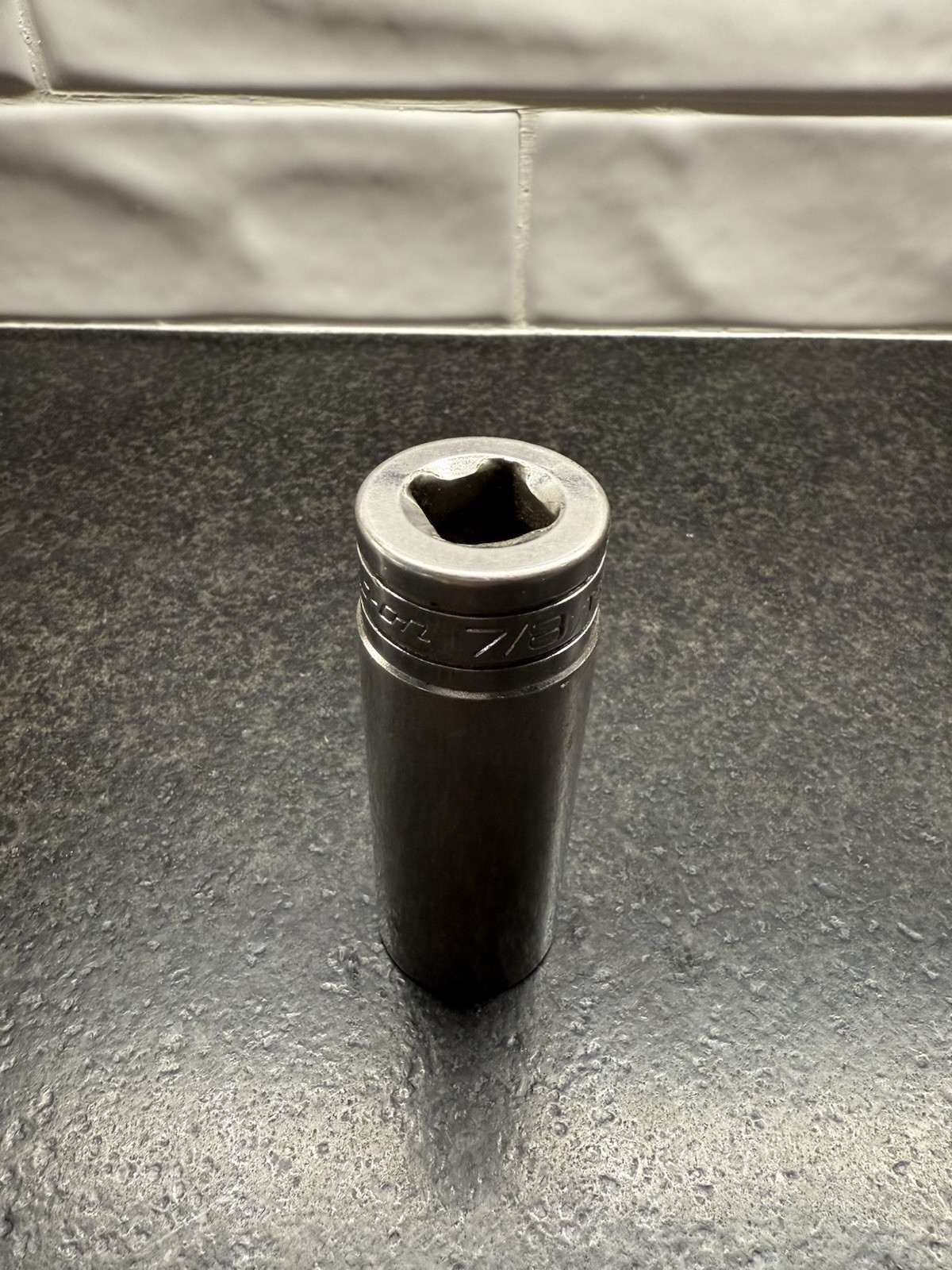 Snap On Tools TS281 1/2” Drive 6Pt SAE 7/8” Flank Drive Deep Socket USA