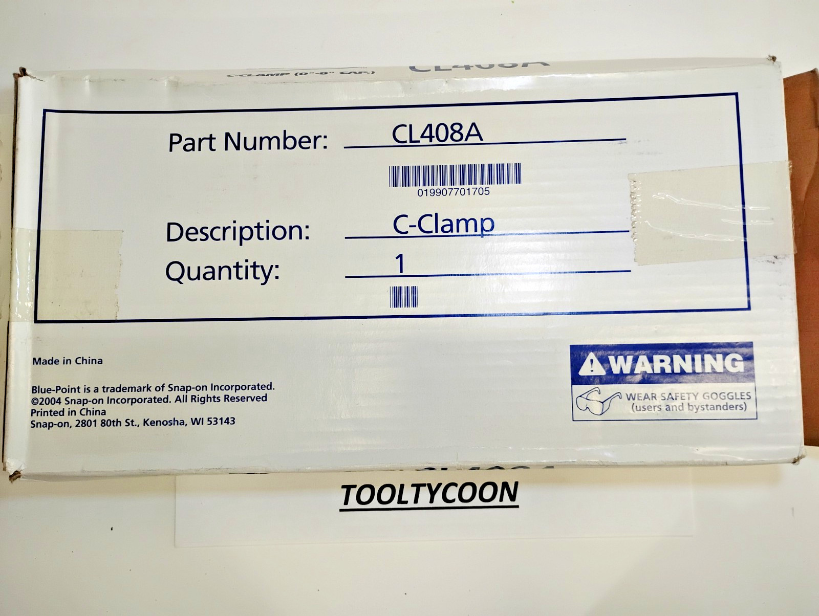 Blue Point Tools NEW FORGED STEEL 0-8″ WELDING Clamp C-Clamp Style CL408A