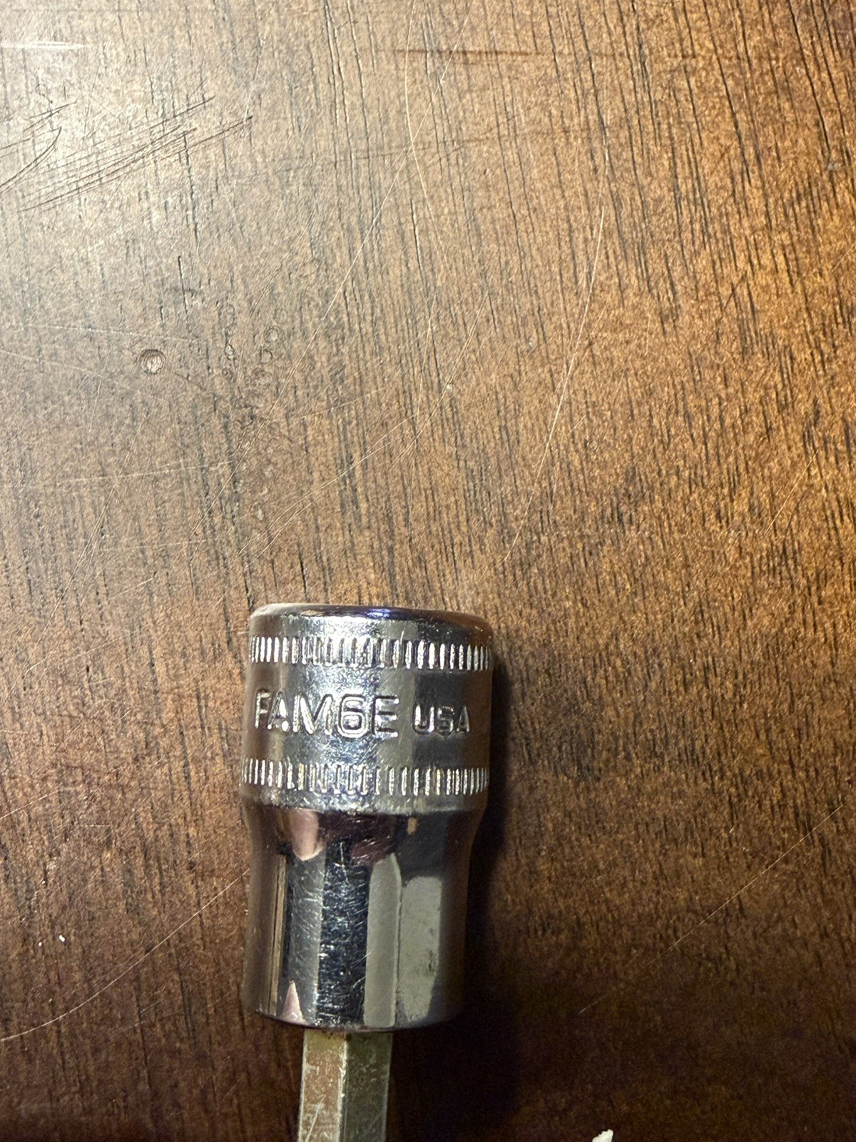 Snap On Tools USA 3/8” 6MM Metric Hex Bit Chrome Socket Driver FAM6E