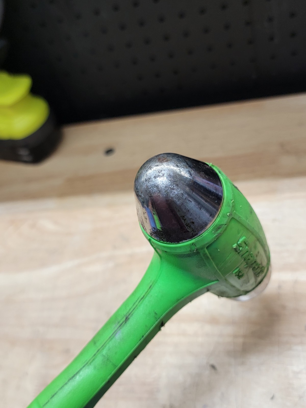 SNAP-ON HBBD32, 32oz Ball Peen Soft Grip Dead Blow Hammer Green USA MADE SNAPON