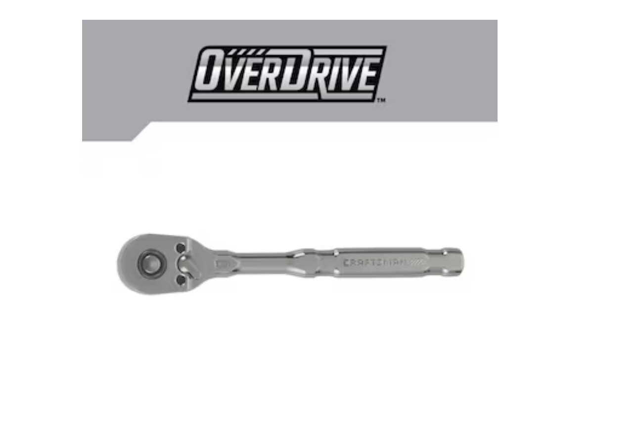 NEW Craftsman Overdrive CMMT82110 1/4″ Drive 180 Tooth Gunmetal Chrome Ratchet