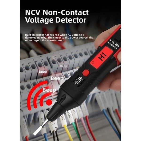 Pocket Size Nighttime Inspection Inductive Voltage Tester For Electricians
