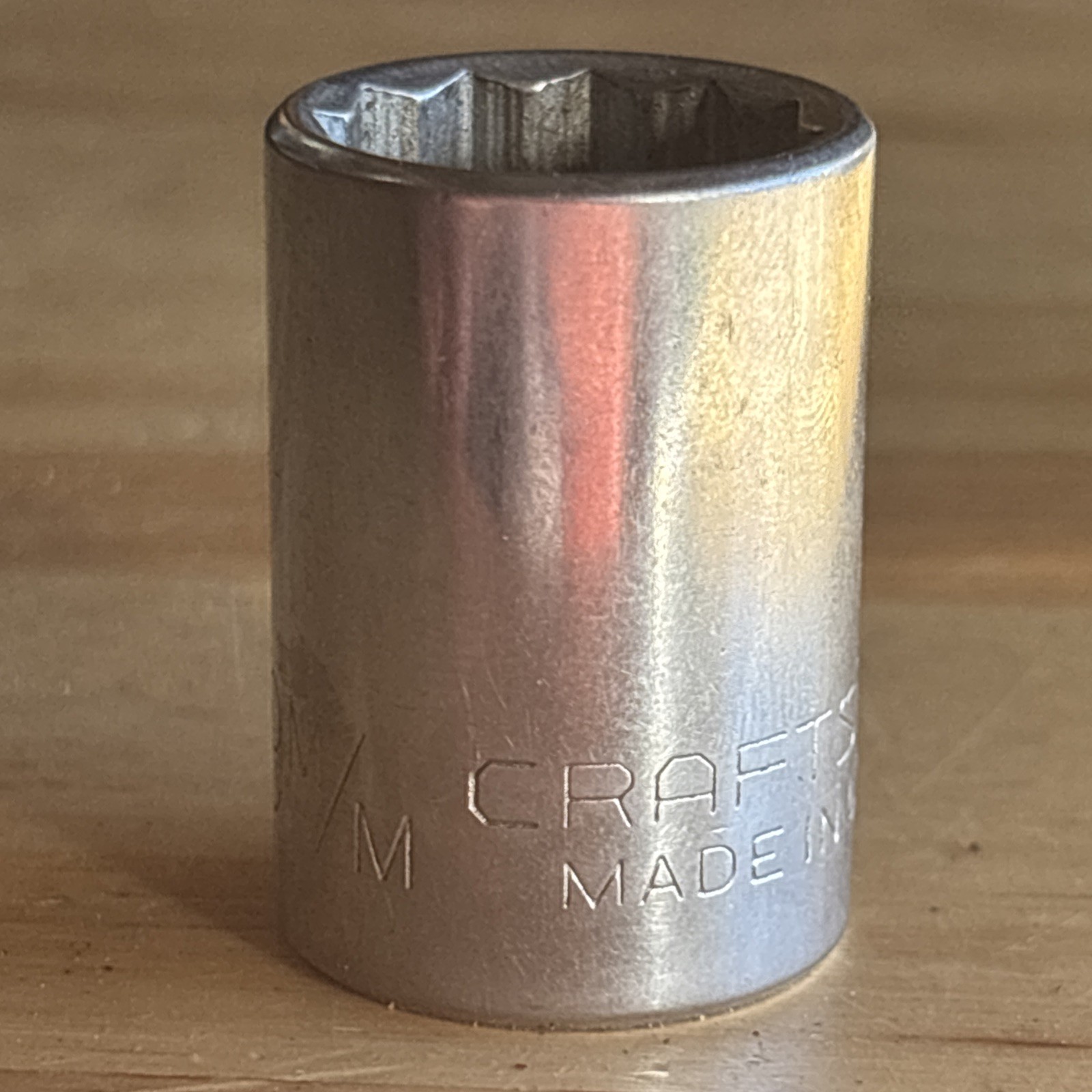 Craftsman 19mm Shallow Socket 1/2″ Drive 12 Point V Series 44238 USA