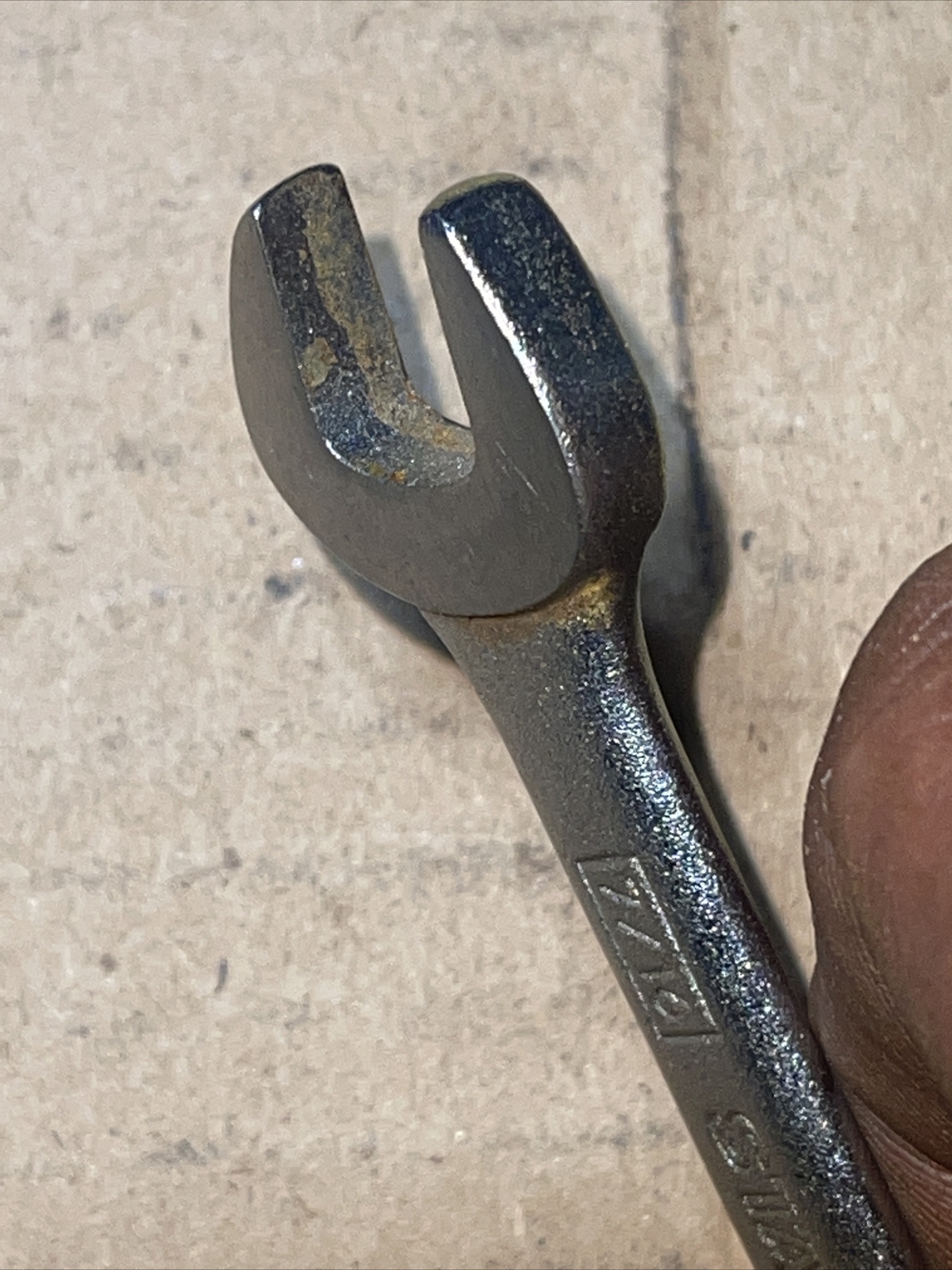 NOS Stanley Tools USA 86801 7/16 In X 3/8 In SAE Open End Wrench Vintage 86-801