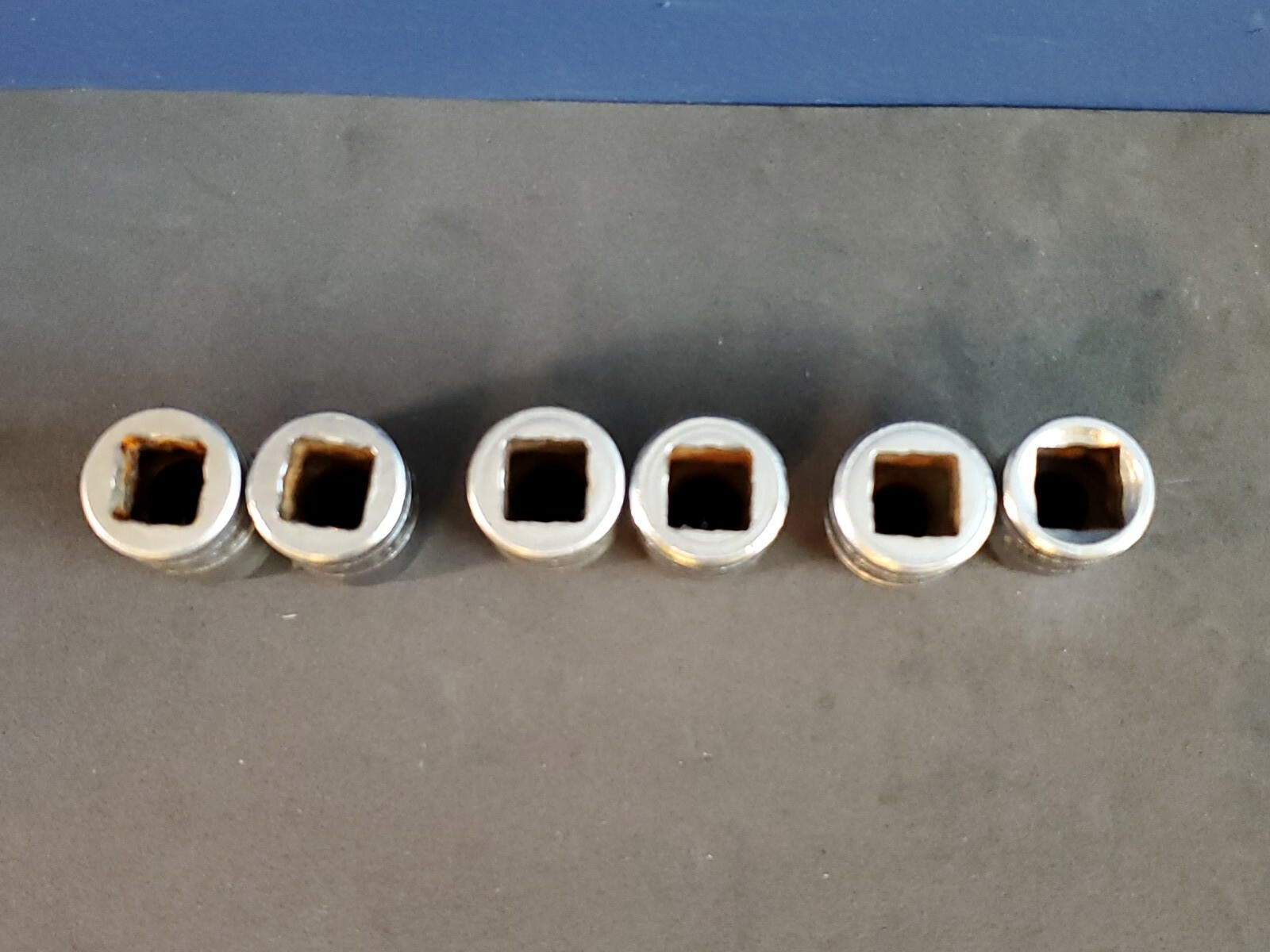 S-K 1/2″ DRIVE 6pt Shallow Sockets Mechanic Automotive Lot of 6