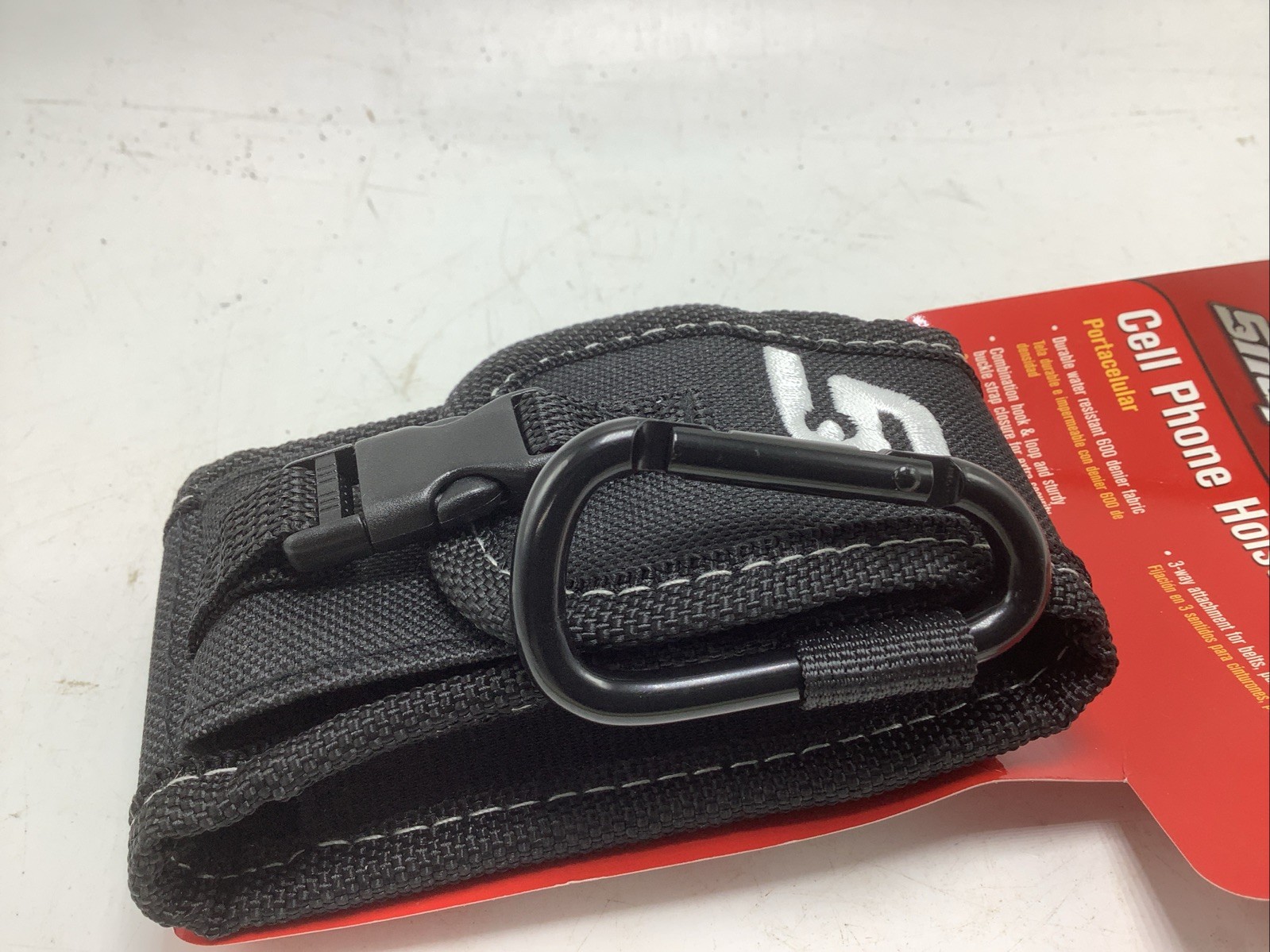 Snap on tools BLACK New cell phone holder vertical + inside pocket NEW !!!!!