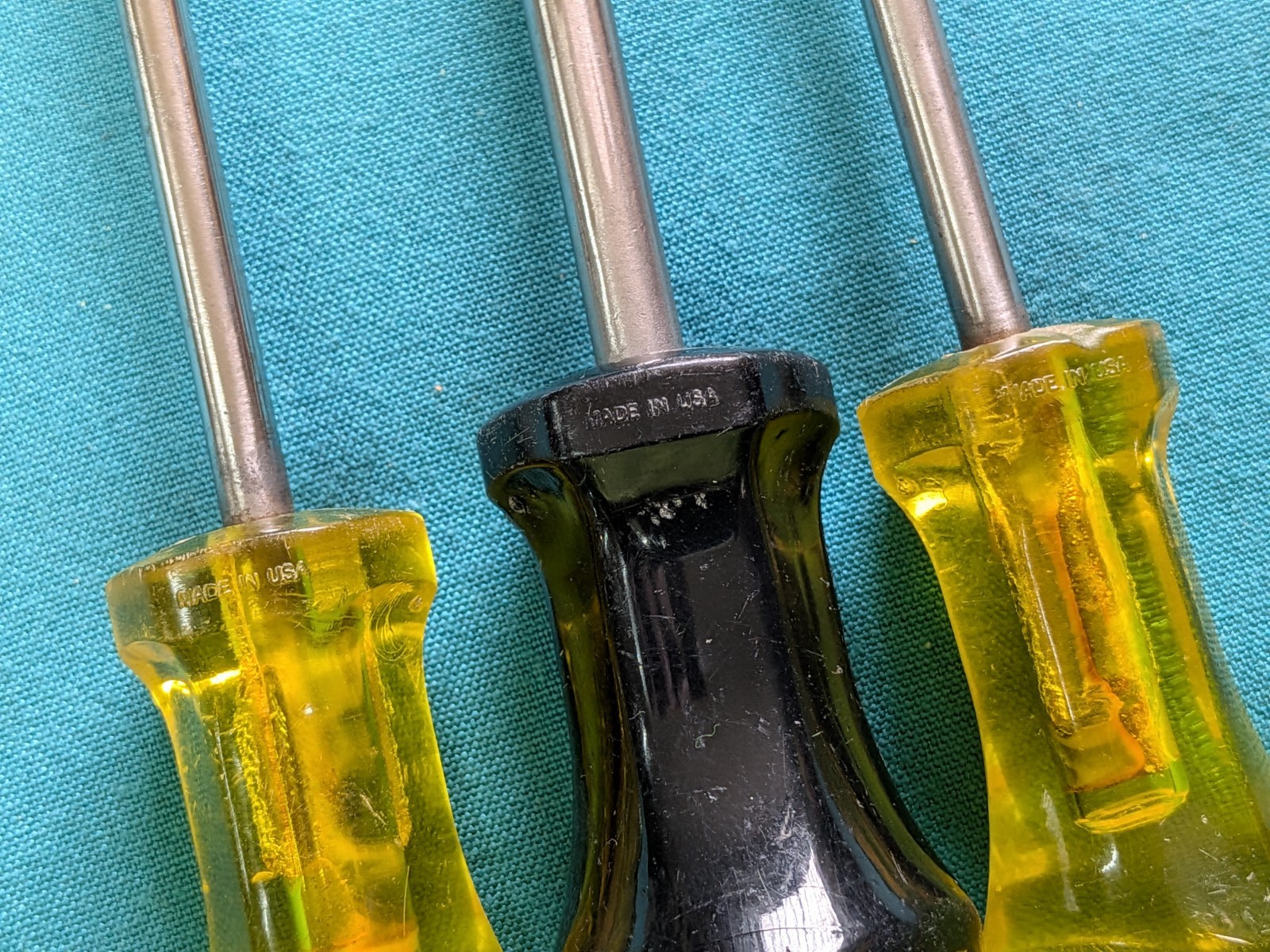 Vintage CRESCENT USA Set of 3 Clutch Head (Bow Tie) Screwdrivers 1/4, 3/16, 5/32