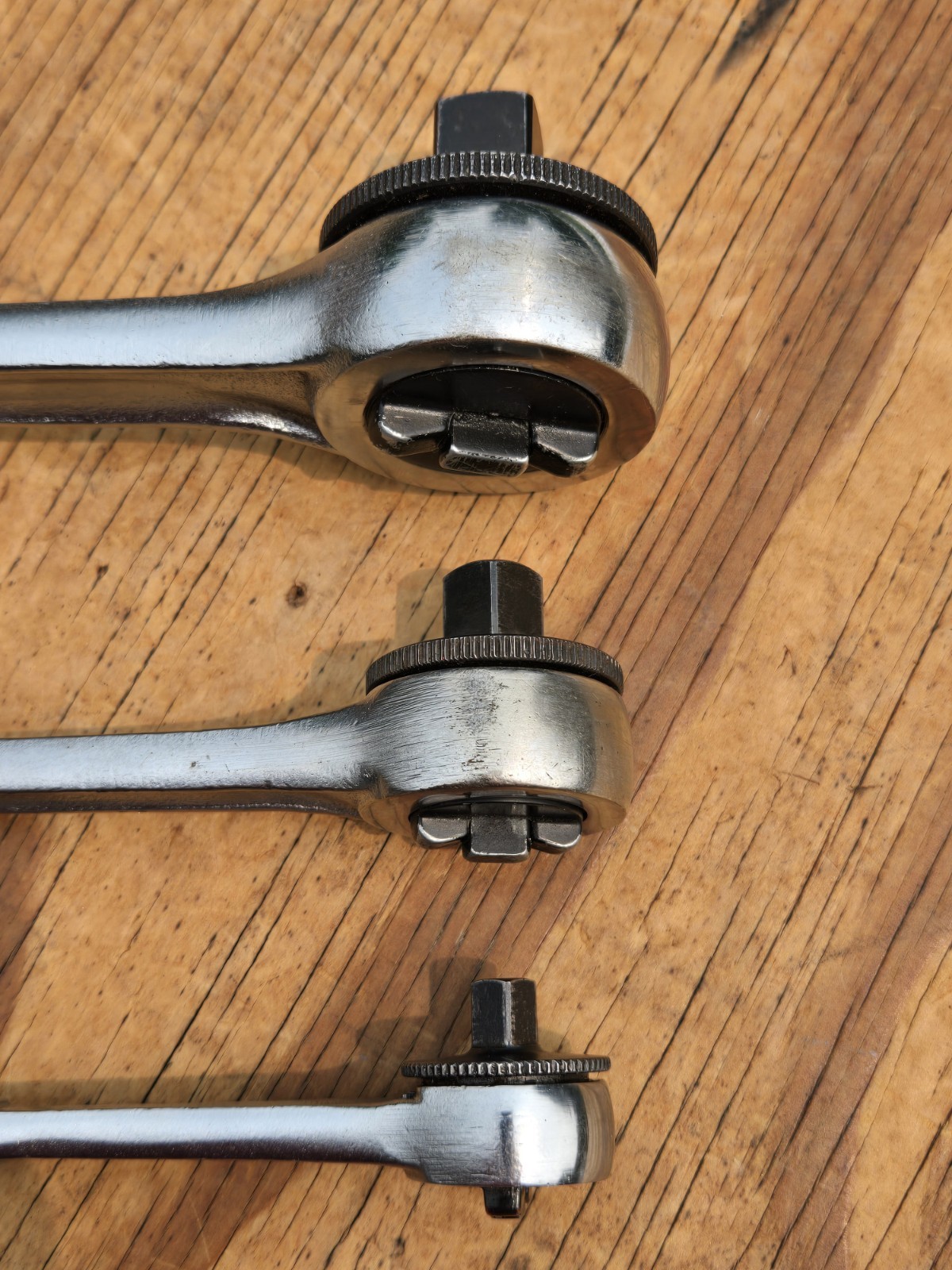 Vntg Craftsman RHFT Ratchet -V- Set 1/4 3/8 1/2 Dr. 43178 43788 44978 USA Pats.