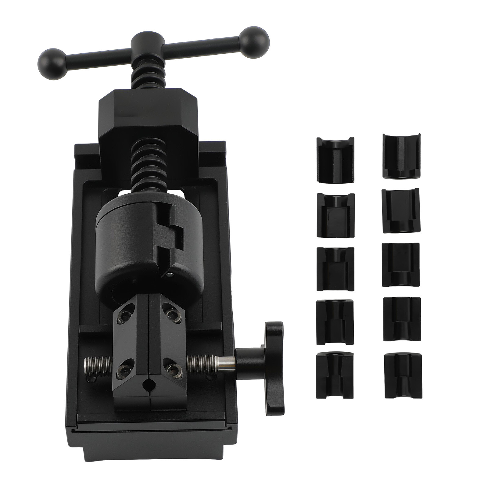 Aluminum Fuel Line Assembly Tool Set for AN4-AN16 Hose End Installation Black