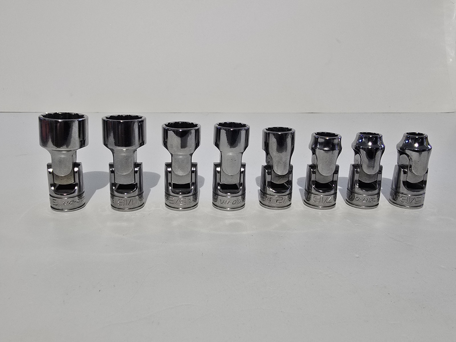 NEW 🇺🇸 Snap-on 206fua (+2) 8 Pc Shallow Universal Socket Set 12 Pt 5/16-3/4”