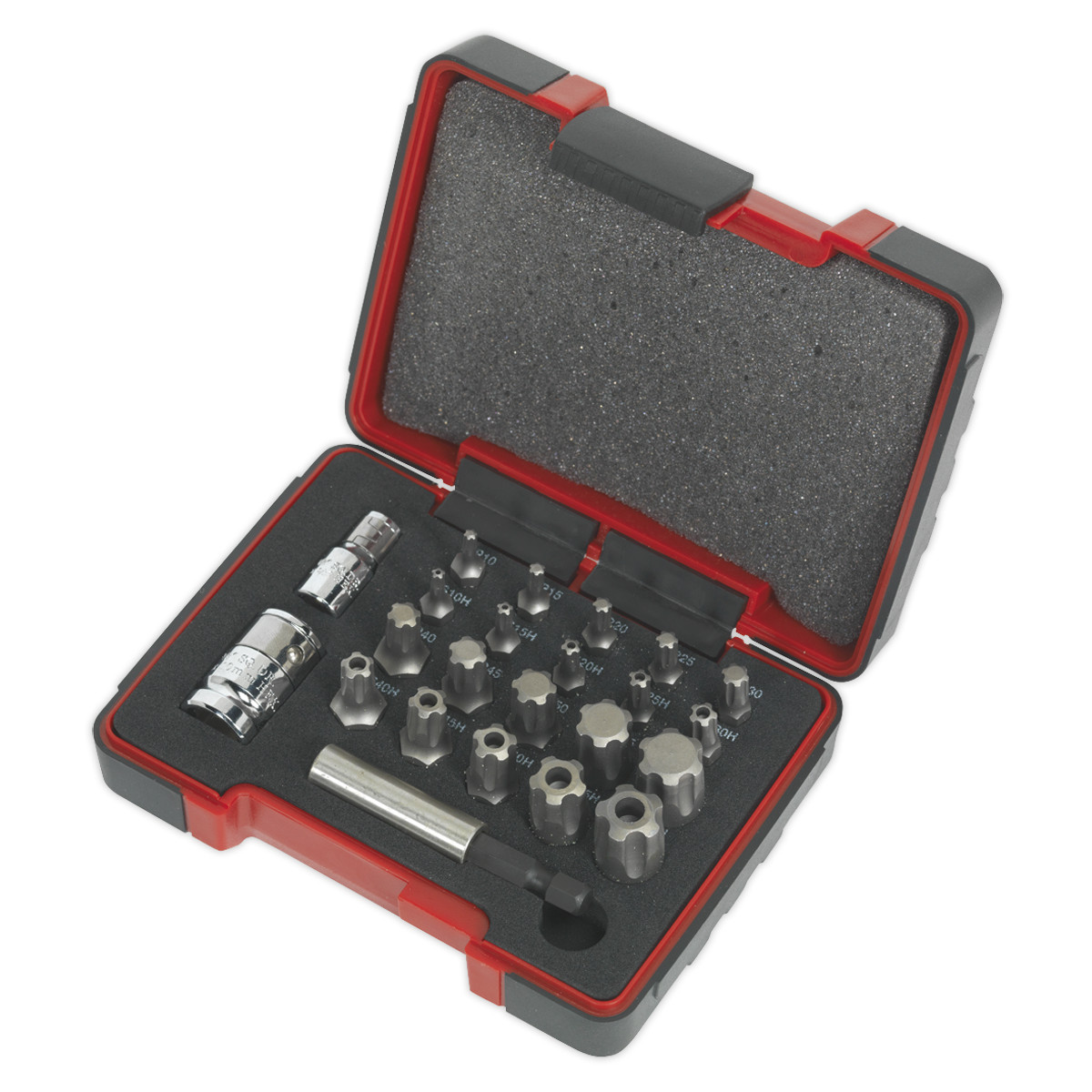 Sealey TRX-P & Security TRX-TS Bit Set 23 Pieces 1/4″ & 3/8″ Square Drive AK6226