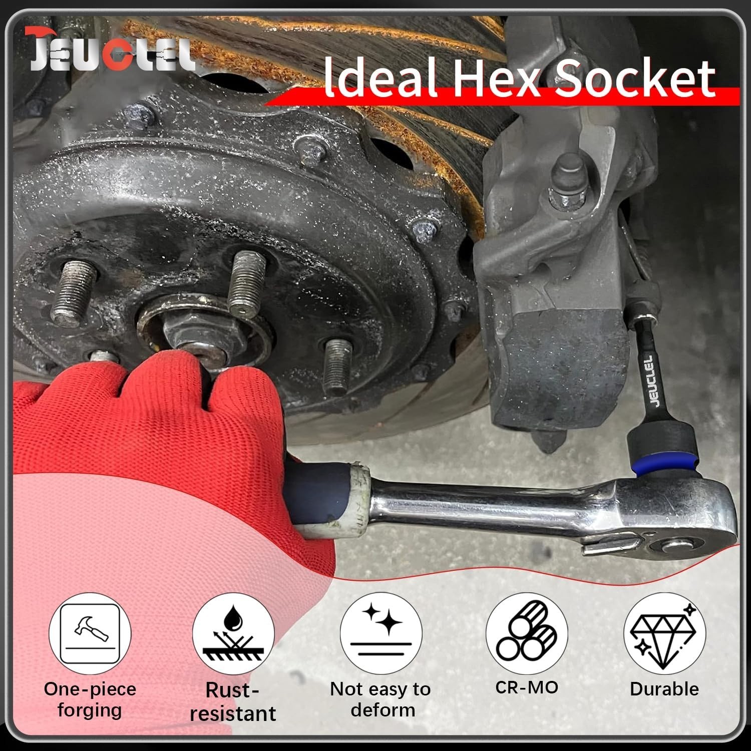 Precision-Made 3″ 17mm Hex Impact Socket – Corrosion-Resistant for Wrench Use
