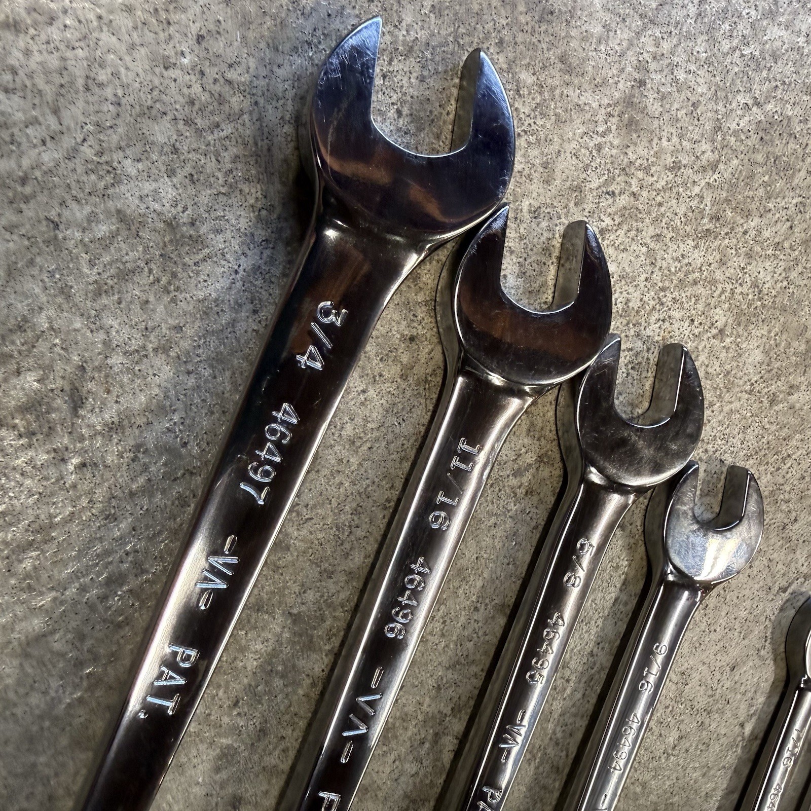 Craftsman Cross-Force SAE Combination Wrench Set NO 1/2” 7pc 5/16-3/4 USA 946520