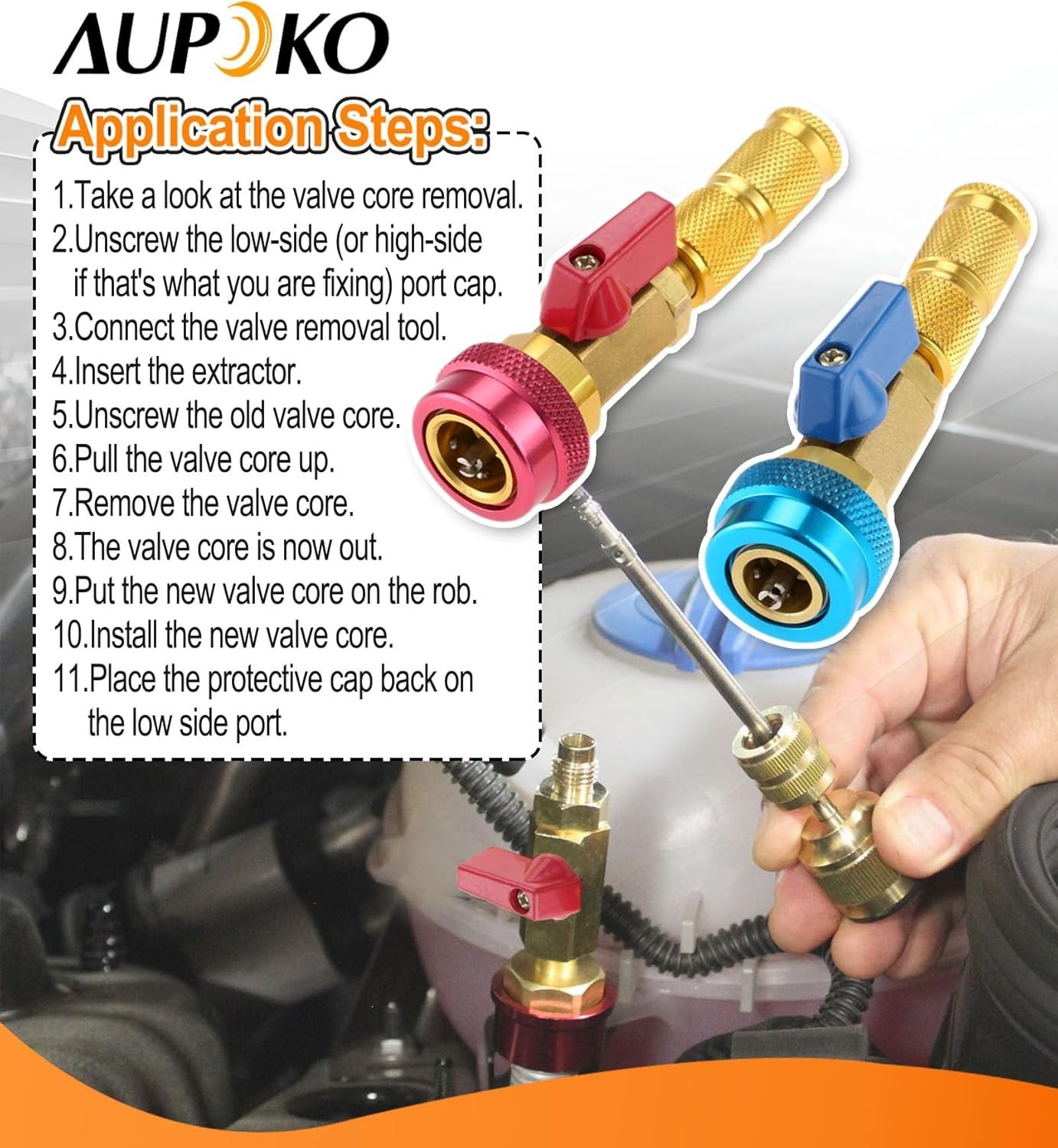 Brass R134A R12 Valve Core Quick Remover Installer Set – Durable & Easy to Use