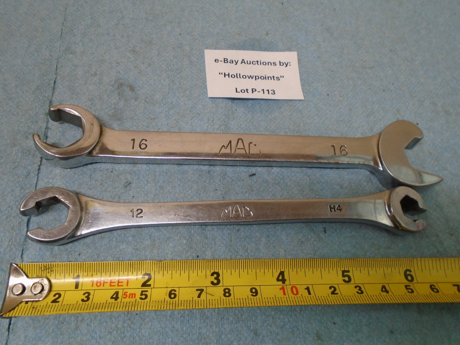 Mac Tools Specialty Line Flare Nut Wrench Lot of 2 Metric 10x12mm & 16MM P113