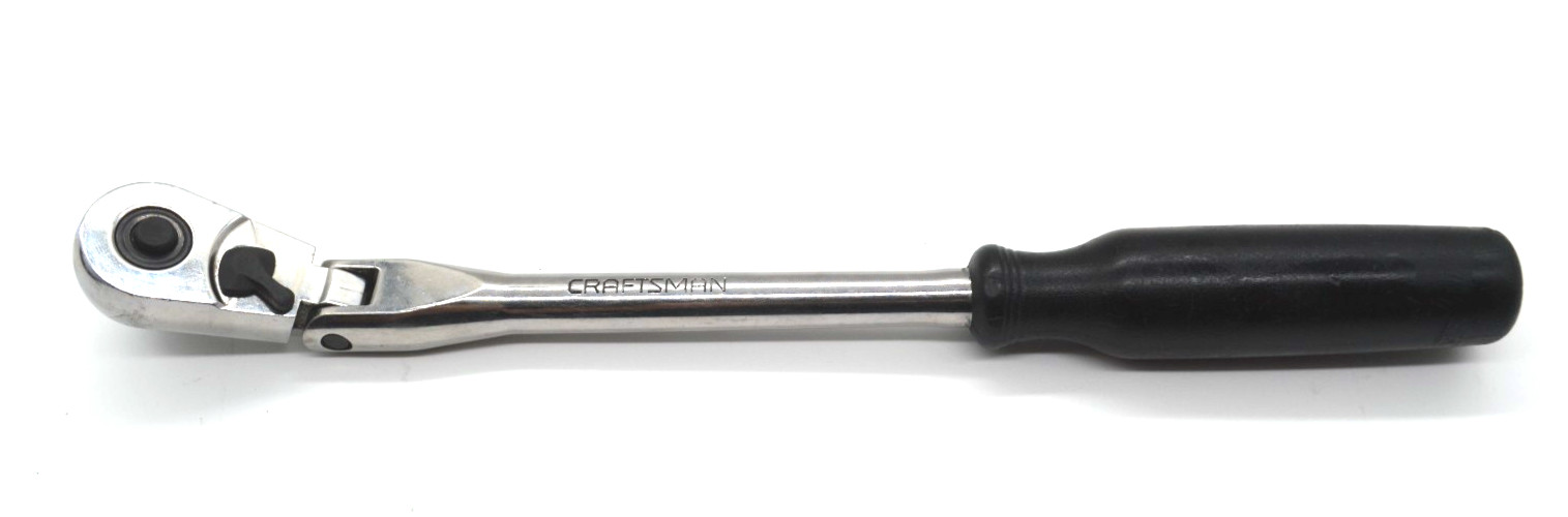 NOS SEARS Craftsman 12″ Flex Head Ratchet 3/8″ Drive Black Handle 44836-KAA-USA