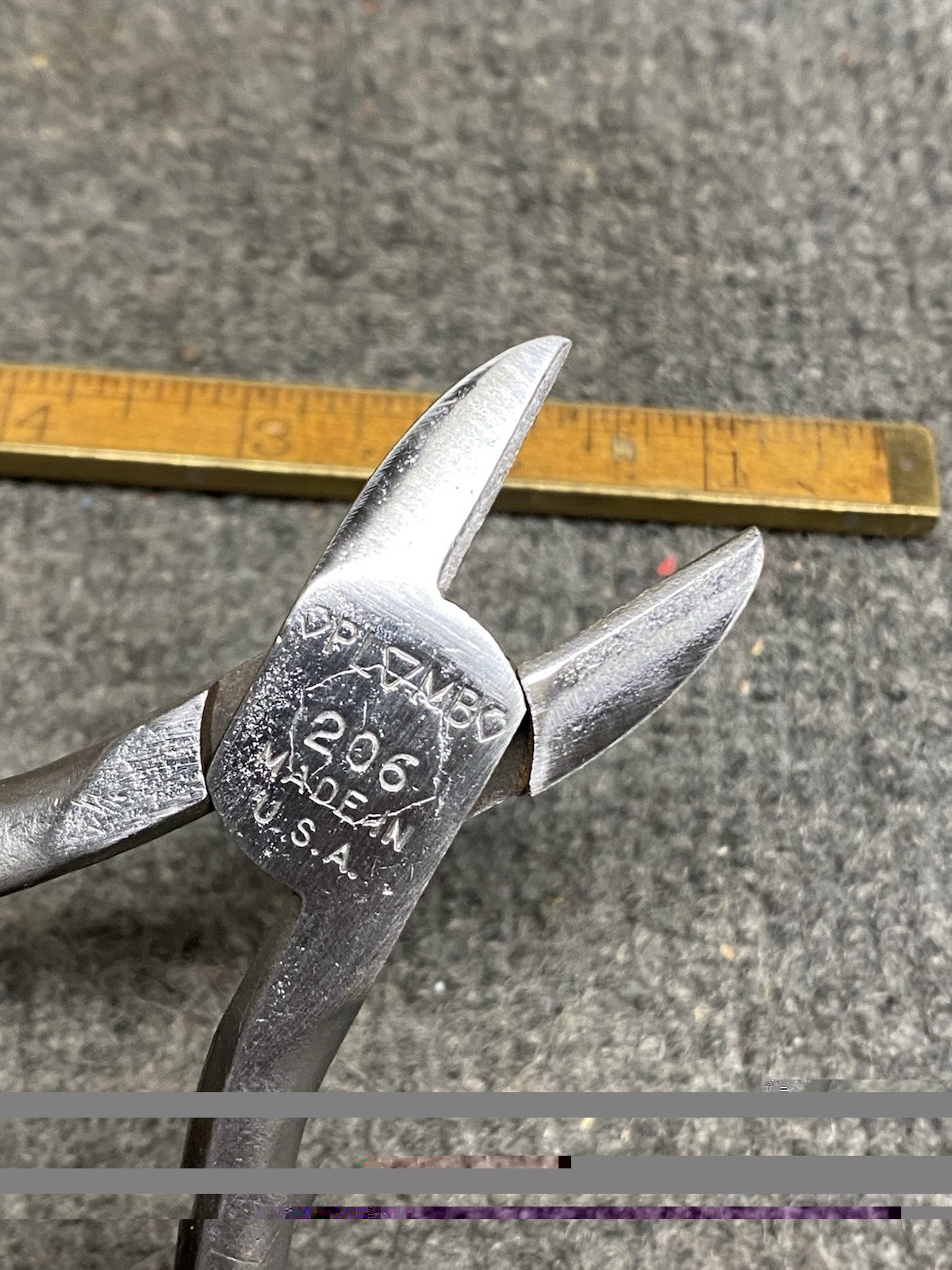 Plomb Diagonal Side Cutters Pliers 6” No. 206 Vintage USA Rare
