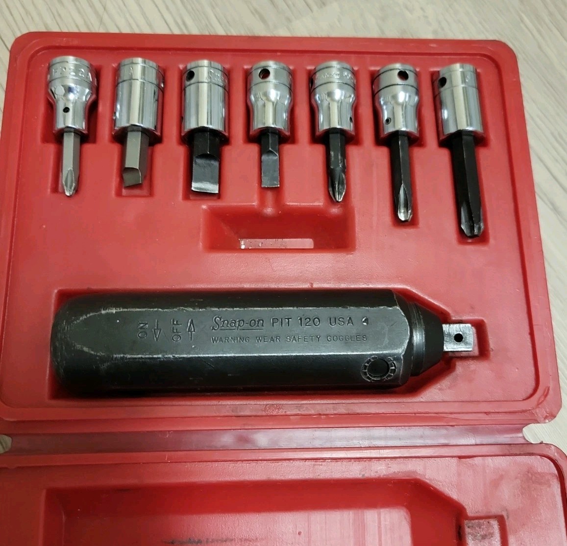 Snap-On Model PIT 120 Impact Driver Set 7 Original Bits