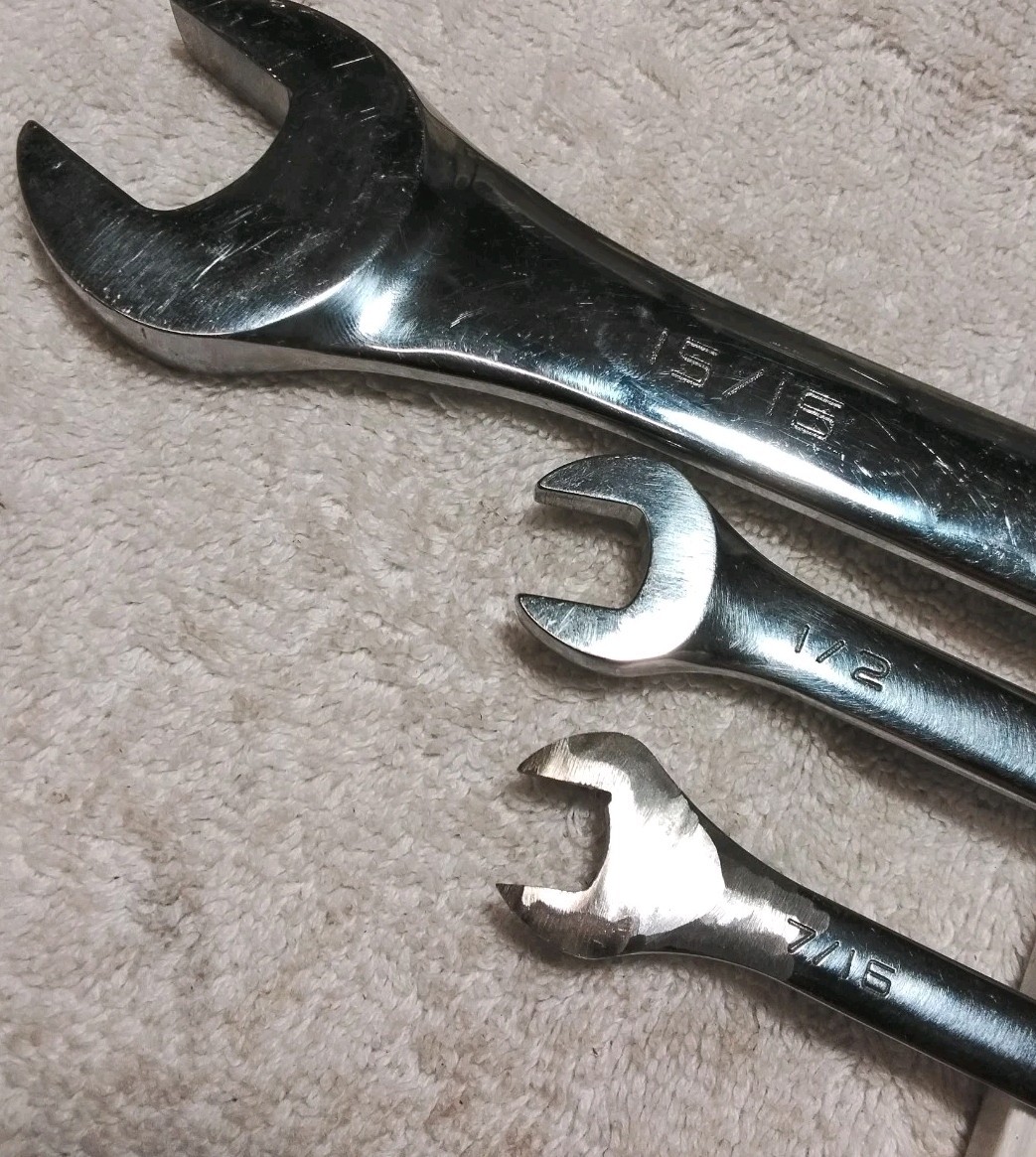 3pc HUSKY 12PT COMBINATION SAE WRENCH 15/16″× 1/2″ × 7/16″ SET