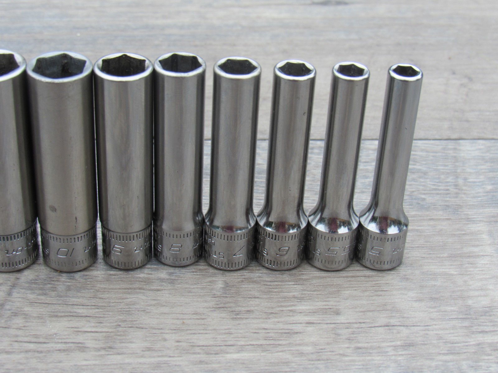SNAP ON 12 PC 112STMMY 1/4″ METRIC 6 PT DEEP SOCKET SET 5MM – 15MMSTMM5 – STMM15