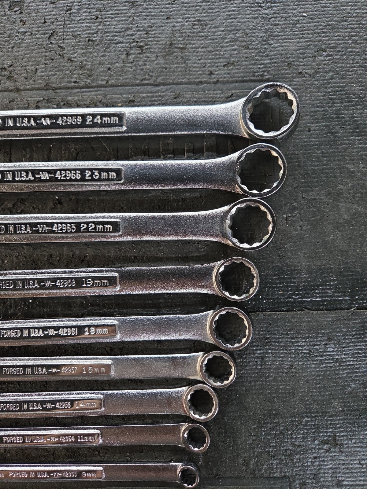 Craftsman Metric Double Box End Wrench Set 12 Point 6mm to 24mm 10pc Made in USA