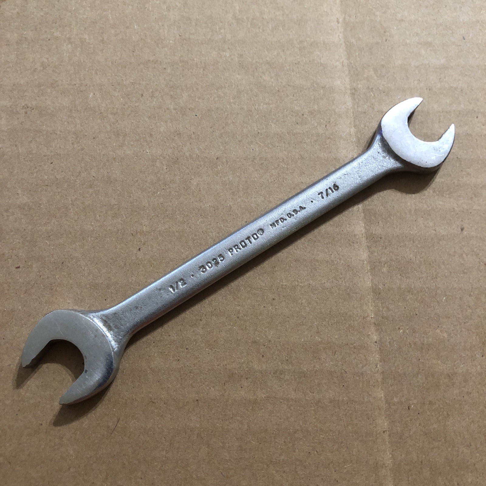 Proto Professional 3025 7/16″ x 1/2″ SAE Open End Wrench USA 🇺🇸 !