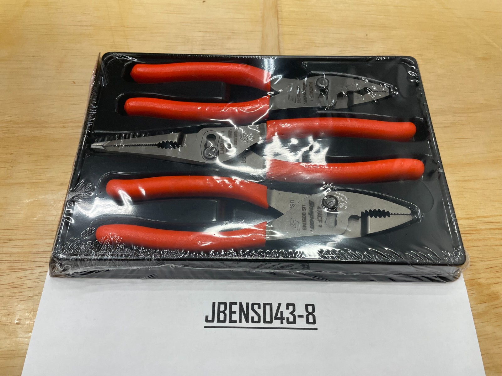 Snap-on Tools USA NEW ORANGE 3pc Soft Grip Slip Joint Pliers Lot Set PL347ACFO